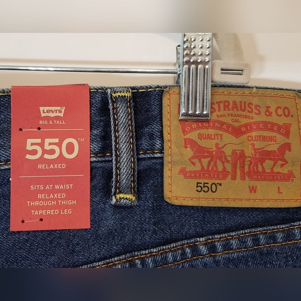 Levi's Jeans Men's Size 44X29 550 Relaxed Fit Dark Wash Brand New With Tags - Picture 6 of 16